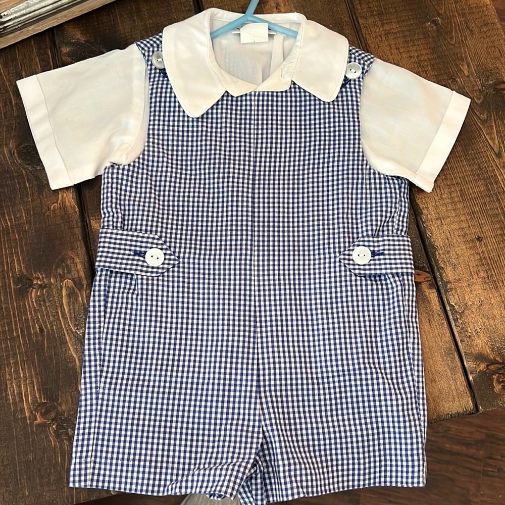 Gingham 12 month short John John
